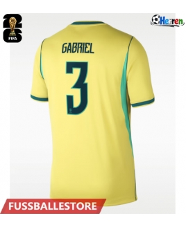 Günstige Brasilien Gabriel Magalhaes #3 Heimtrikot WM 2026 Kurzarm